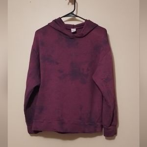 Women's Purple Tie Dye Hoodie, Melrose & Market, Medium, Pre-Owned